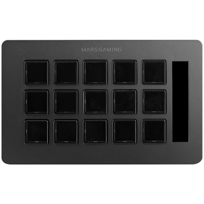 Mars Gaming MSD-ONE Stream Deck Slim con 15 teclas LCD, Negro
